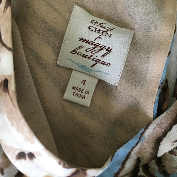 Suzi Chin for Maggy Boutique Silk Sleeveless Mini Dress Size 4 - Picture 10 of 10